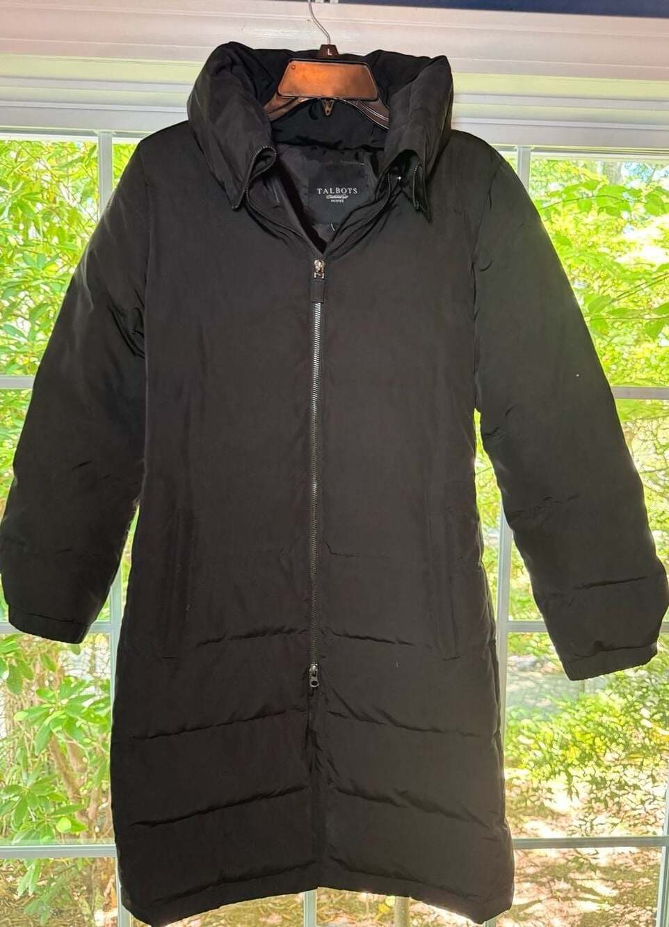 Talbots Women's Long Puffer Coat - Black